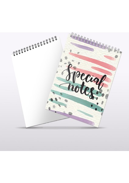 Special Notes Sert Kapak Spiralli Bloknot, 12X17 cm