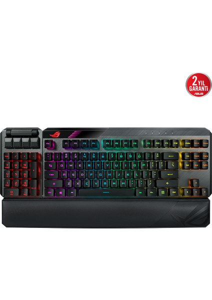 Rog Claymore Iı Aura Sync Rgb Bilek Desteği Mekanik Oyuncu Klavye Türkçe Tuş Dizilimi Rog Rx Red Swıtch Ingilizce