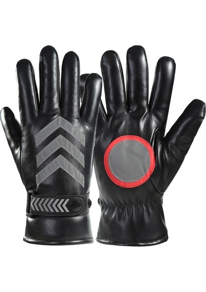 Erkek Sonbahar ve Kış Kadife Eldiven Yansıtıcı Şerit (Yurt Dışından)