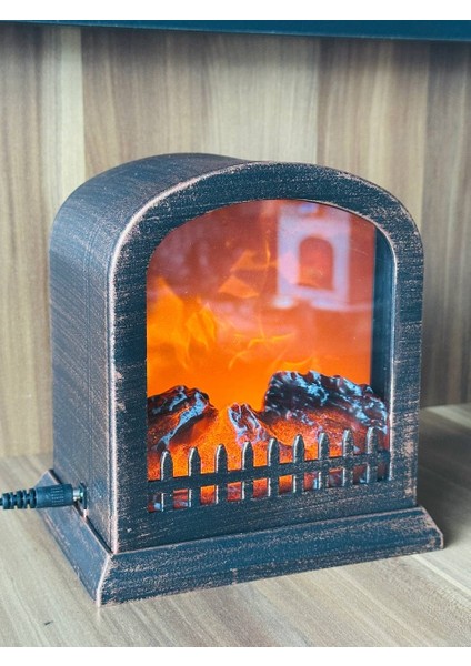 Dekoratif Elektrikli Şömine USB ve Pilli Isıtıcı Görünümlü Şömine fiyatları