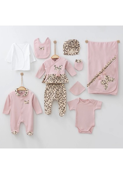 Leoparlı 10 Lu Set Hastane Çıkışı %100 Pamuk Organik Takım