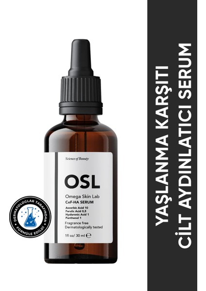Omega Skin Lab - Cilt Aydınlatıcı Serum ve Çizgi Azaltıcı - Cef-ha Serum 30ml