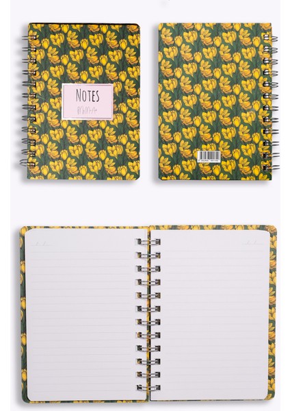 Magnolia-Mini Sert Kapak Spiralli Defter, 12X17 cm fırsatları