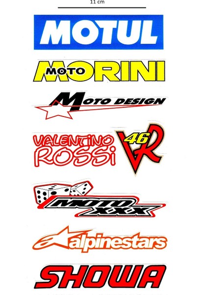 Sticker Çoklu Motul-Oto Desıng-Moto-Showa Çoklu Sticker