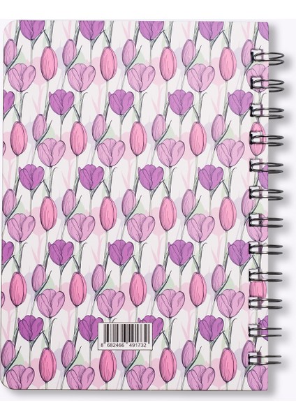 Tulip-Mini Sert Kapak Spiralli Defter, 12X17 cm