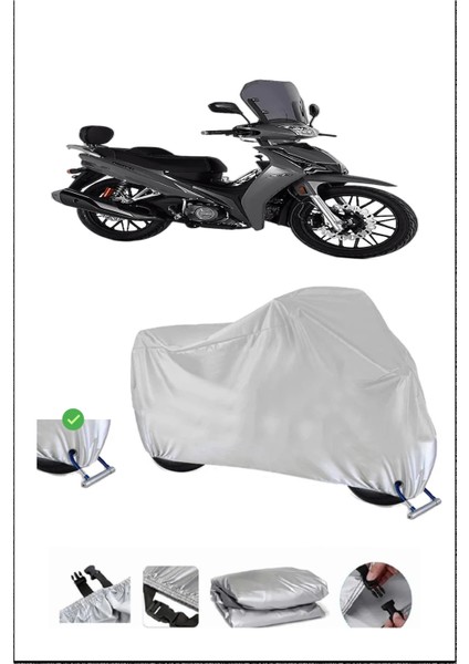 Kuba Cristal 50 Için Kilit Uyumlu Motosiklet Branda, Güvenli, Su Geçirmez Dayanıklı Kumaş