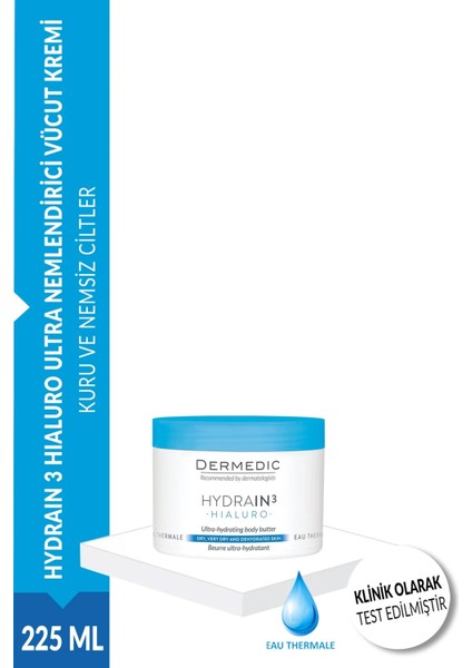 Hydrain 3 Hialuro Ultra Nemlendirici Vücut Kremi 225 ml