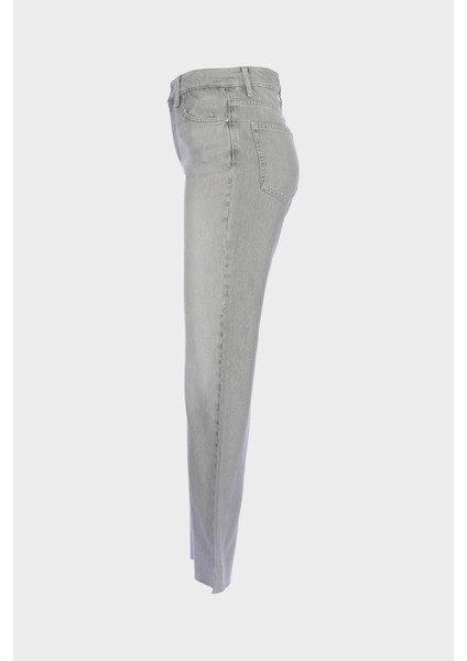 Diana Gri Yüksek Bel Patı Fermuarlı Jean Pantolon C 4518-117 fırsatları