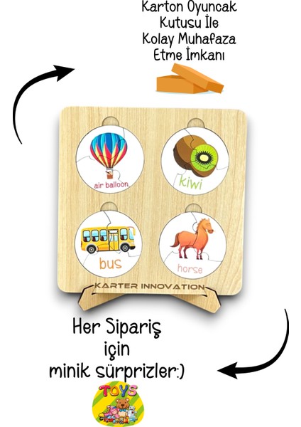 Nesneler Ingilizce Puzzle,hayvanlar Ingilizce Yapboz,meyveler Ingilizce,ahşap Oyuncak,eğitici Oyuncak fırsatları
