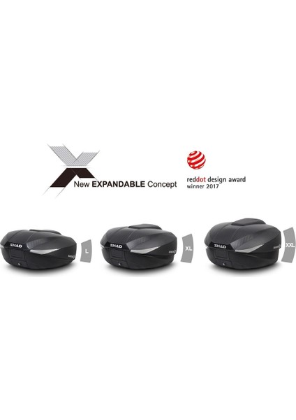 SH-58X Genişleyebilir Arka Çanta 46-58 LT Taşıma Kapasitesi ile Karbon Görünüm modelleri