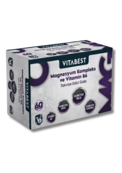 Magnezyum Kompleks ve Vitamin B6 60 Tablet