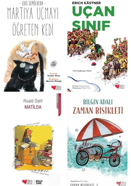 Uçan Sınıf/matilda/martıyauçmayıöğreten Kedi/ Zamanbisiklet (4 Çocuk Kitabı)