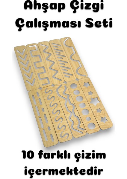 Çizgi Çalışması Kalem Tutma Becerisini Geliştiren Set 10'lu Çizgi Çalışması fiyatları