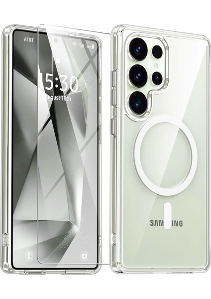 Samsung Galaxy S25 Ultra Kılıf Magsafe Özellikli Kılıf ve Nano Ekran Koruyucu