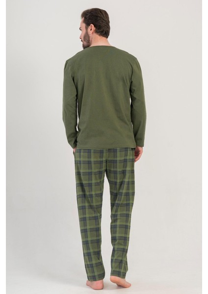 Erkek Uzun Kol Yeşil Pijama Takımı C4T1N5O804
