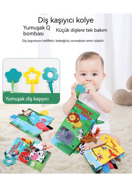0-3 Yaş Arası Bebekler Bez Kitaplarını Isırabilir (Yurt Dışından)