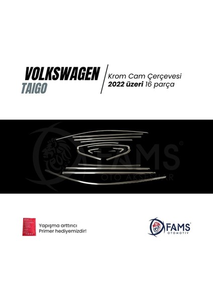 Volkswagen Taigo 2022 > Krom Cam Çerçevesi 16 Parça Paslanmaz Çelik fiyatları