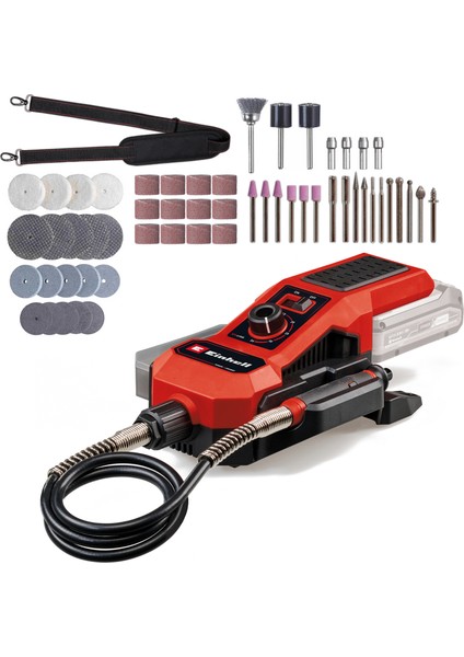 Akülü Taşlama/Gravür Aleti TE-MT 18/34 Li Solo Power X-Change (18 V, 92 cm gravür pimi, hız ayarı, 55 parçalı aksesuar seti dahil, akü dahil değildir) - 4419360