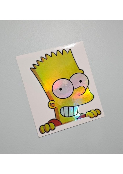 Hologram Sticker Bart Simpson Sticker - Sticker Hologram Bart Simpson
