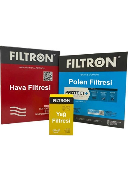 Mercedes C220 Cdı OM646 W203 Filtron Filtre Bakım Seti 2003-2007 Hava+Yağ+Standart Polen