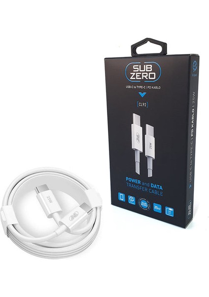 Omix X400B Uyumlu 25W Pd Type-C Hızlı Şarj Data Kablosu 1mt ( Orginal Subzero )