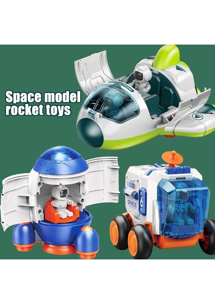 Çocuk Bulmaca Uzay Oyuncak Araba Simülasyon Modeli Astronot Roket Uzay Gemisi Serisi Oyuncak Araba Erkek Çocuklar Için Hediye (Yurt Dışından) modelleri