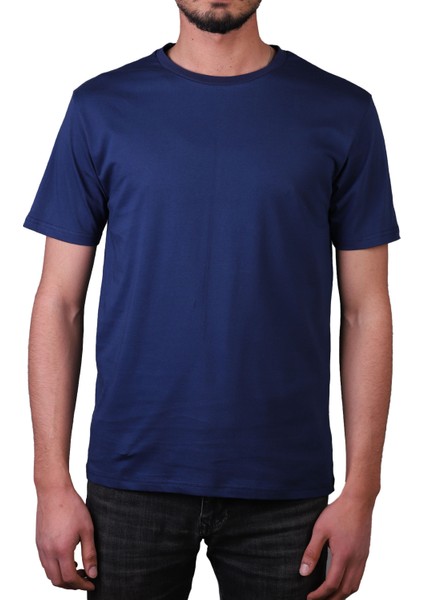 Erkek Pamuk Süprem Penye Regular Kesim Bisiklet Yaka Düz T-Shirt fiyatları