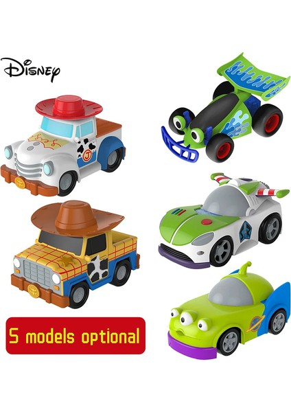Disney Toy Story Buzz Lightyear Woody Jessie Rex Alien Cartoon Model Eylemsizlik Geri Çekilebilir Serbest Tekerlekli Araba Oyuncakları Koleksiyonu Çocuk Hediyesi (Yurt Dışından)