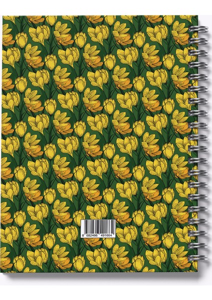 Magnolia-Midi Sert Kapak Spiralli Defter, 14X20 cm