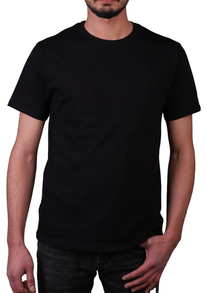 Erkek Pamuk Süprem Penye Regular Kesim Bisiklet Yaka Düz T-Shirt fiyatları