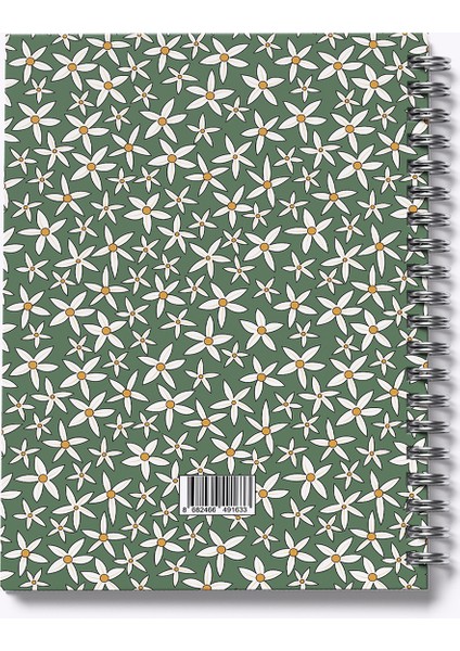 Starflower- Midi Sert Kapak Spiralli Defter, 14X20 cm fırsatları