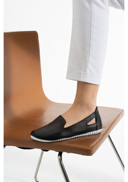 Doku Kadın Deri Siyah Günlük Ayakkabı modelleri