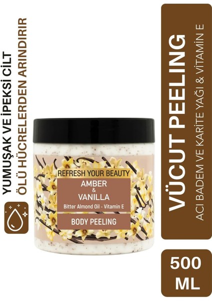 Vücut Peelingi 500 ml - Kayısı Çekirdeği ve Fındık Kabuğu Granülleri ile E Vitamini İçerir