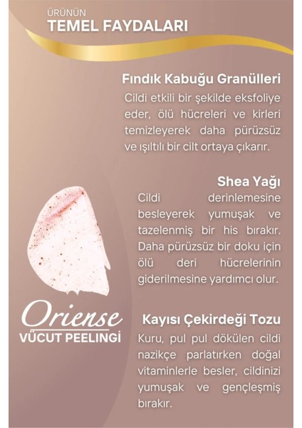 Vücut Peelingi 500 ml - Kayısı Çekirdeği ve Fındık Kabuğu Granülleri ile E Vitamini İçerir