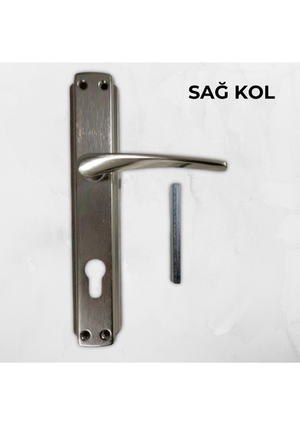 Bravo Yale Çelik Kapı Kolu Nikel Saten Oda Kapı Kolu Metal Kapı Kolu Sağ Kol