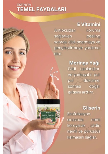 Vücut Peelingi 500 ml - Kayısı Çekirdeği ve Fındık Kabuğu Granülleri ile E Vitamini İçerir