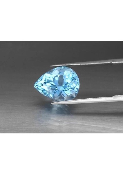 9.68 ct 14X11.3 mm Vs Pear Natural Sky Blue Topaz, Brazil