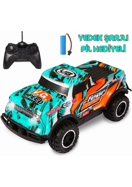 Uzaktan Kumandalı Yedek Şarjlı Batarya LED Işıklı Gövde 1:20 Off-Road Rc Araba Mavi fiyatları