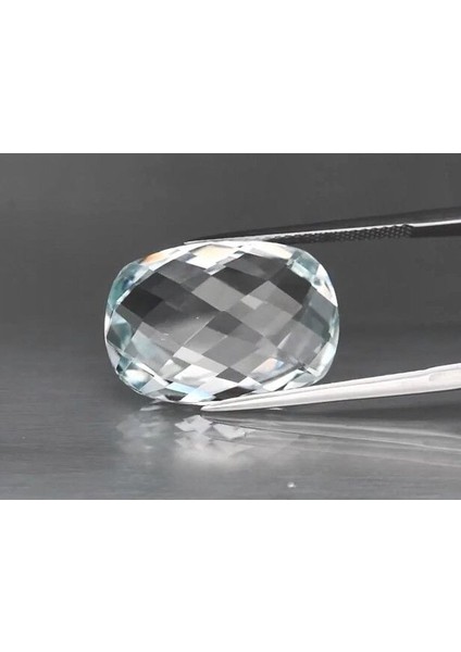 17.43 ct 19.5X13.6 mm Vvs Cushion Natural Unheated Blue Topaz Brazil, Marvelous!
