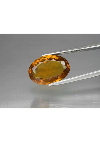 11.96 ct 18.3X12.5 mm Vvs Oval Natural Yellow Citrine, Brazil