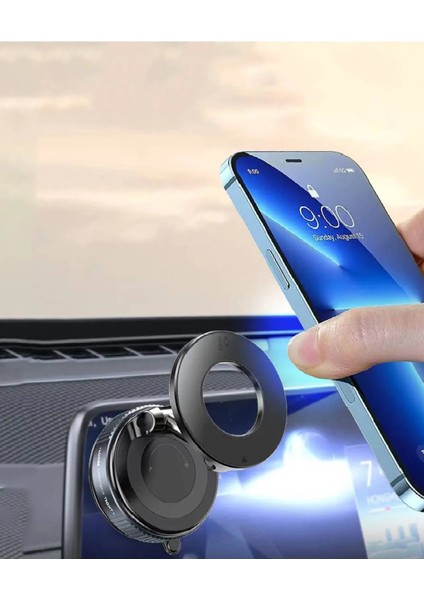 Manyetik Güçlü Açılı Vakumlu Mıknatıslı Araç Telefon Tutucu Cam Ayna Araba Araç Tutucu 360° Kullanım fırsatları