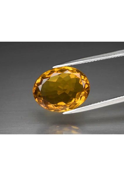10.61 ct 15.8X12.3 mm Vs Oval Natural Yellow Citrine, Brazil