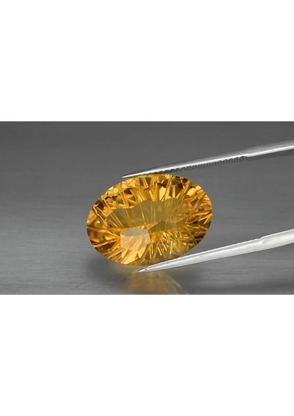14.01 ct 19.2X13.7 mm Vvs Oval Natural Yellow Citrine, Brazil