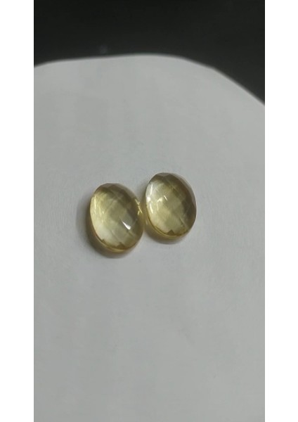 11.00 ct 15X10 mm Oval/2pcs Lot Natural Citrine