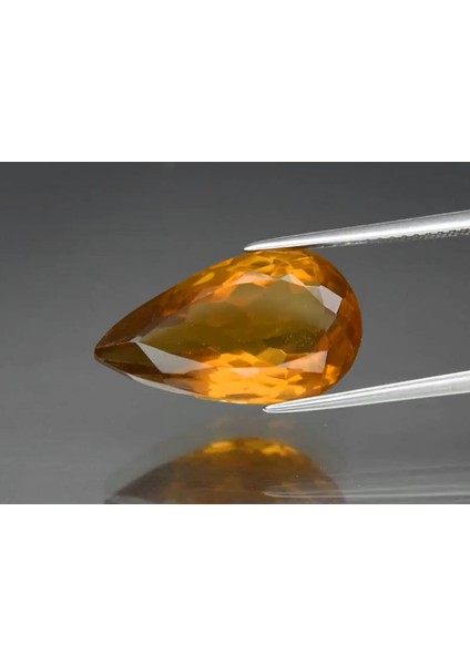 8.62 ct 18.8X10.8 mm Vs Pear Natural Yellow Citrine, Brazil