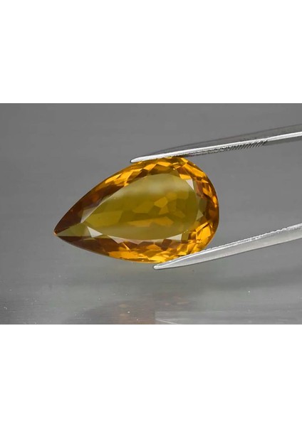 16.48 ct 22.7X14.4 mm Vvs Pear Natural Yellow Citrine, Brazil