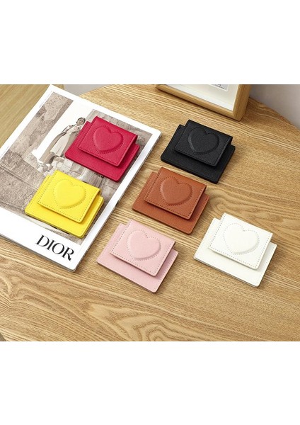 Yeaın Cüzdan Kart Tutucu Yüksek Kaliteli Pu Kumaş Düz Renk Basit Aşk Deseni, Beyaz (Yurt Dışından) fiyatları