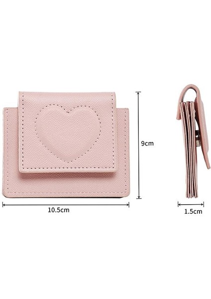 Yeaın Cüzdan Kart Tutucu Yüksek Kaliteli Pu Kumaş Düz Renk Basit Aşk Deseni, Beyaz (Yurt Dışından) modelleri