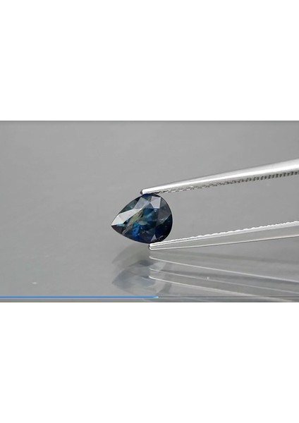 1.12 ct 6.7x5.5 mm Pear Blue Green Sapphire Australia, Heated