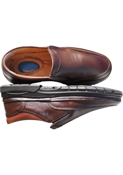 İç Dİş Deri Erkek Ayakkabı Kahverengi Topuk Jelli Ortopedik Tabanlıklı HSA001 fiyatları
